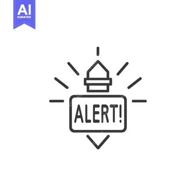 Aset desain premium: Alert Icon with Light and Speech Bubble