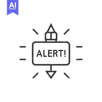 Premium design asset: Alert Icon with Upward Arrow and Exclamation Mark