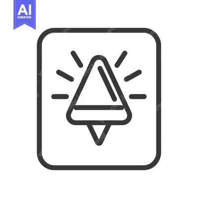 Aset premium populer: An Alert Symbol Displayed Within A Rounded Rectangular Frame