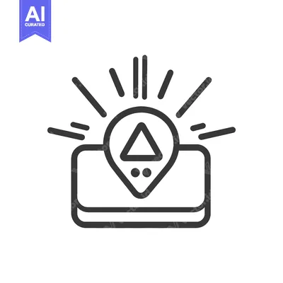 Aset desain premium: A digital device displaying a location and its surrounding activity
