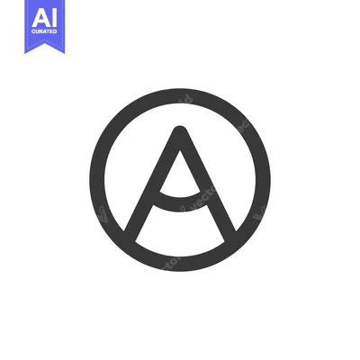 Aset desain premium: A letter A inside a circle
