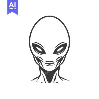 Aset premium populer: An illustration showcasing a grey alien extraterrestrial creature port