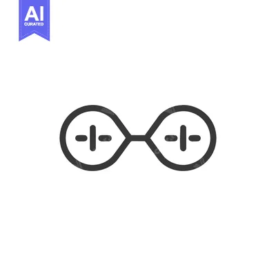 Aset desain premium: Abstract Molecular Structure Icon: Minimalist Design on White Backgrou