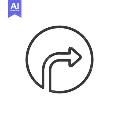 Premium design asset: Simple, Clean, Circular Right-Curved Arrow Icon