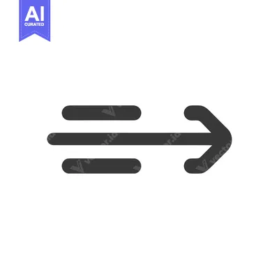 Aset premium populer: Forward Momentum: Stylized Arrow Icon with Speed Lines on White Backgr
