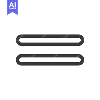 Aset desain premium: Minimalist Equal Sign: Simple, Bold, Modern, Graphic, Isolated on Whit