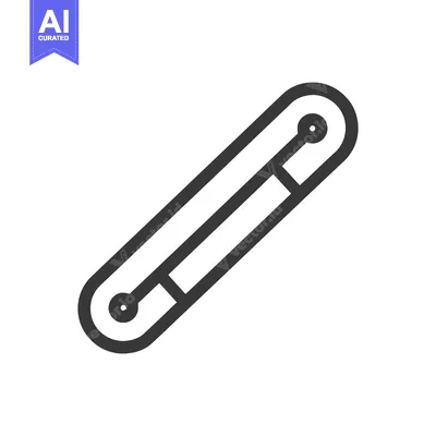 Premium design asset: Abstract Minimalist Line Art: Diagonal Capsule with Circular Connector