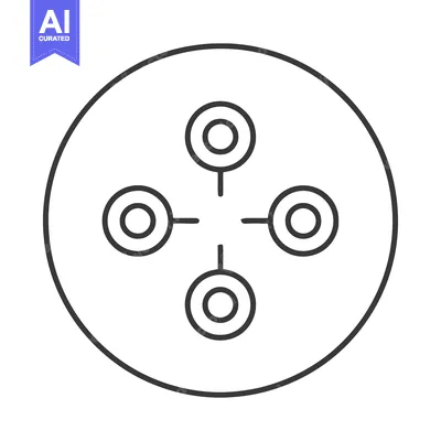 Aset premium populer: Abstract Drone Icon: Minimalist Circular Design, Technology Concept, I