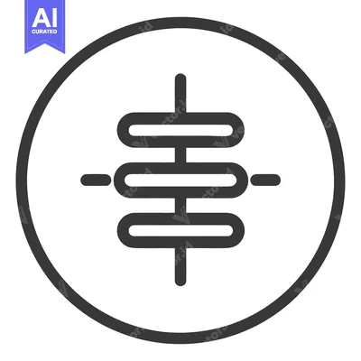 Aset premium populer: Minimalist Black and White Icon of a Resistor in a Circle
