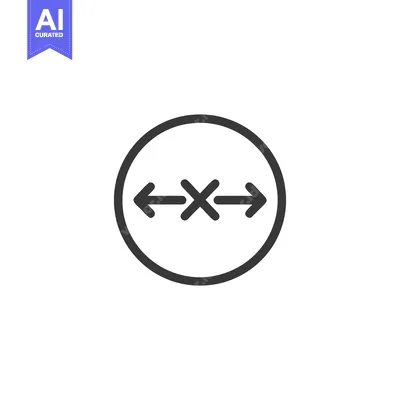 Aset desain premium: Simple Contrasting Arrows Icon for Resize or Zoom
