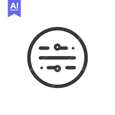 Premium design asset: Minimalist Icon: Adjustment Sliders Inside Circle, Modern Design, Simp