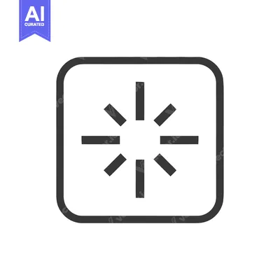 Aset desain premium: Loading Icon: Gray Rays in Rounded Square, Minimalist Design