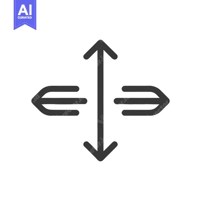 Aset premium populer: Bidirectional Arrows: Vertical and Horizontal Movement Icon