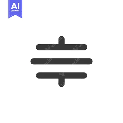 Aset desain premium: Equalizer icon, graphic design element, black on white background