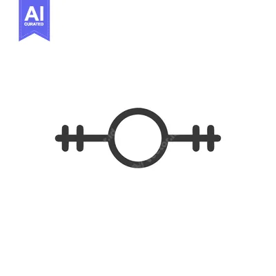 Aset premium populer: Simple Black and White Symbol: Circle with Horizontal Extensions