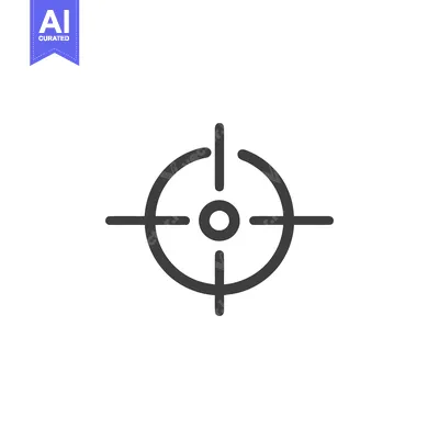 Aset premium populer: Minimalist Target Icon: Precision Focus and Accuracy Symbol