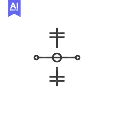 Sigil of Earth: Geometric Symbol with Crosses and Circle