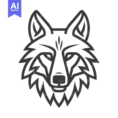 Popular premium asset: A Line Art Illustration of a Wolf's Head