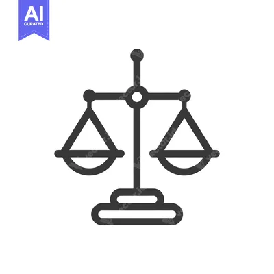Popular premium asset: A Line Drawing of a Balance Scale