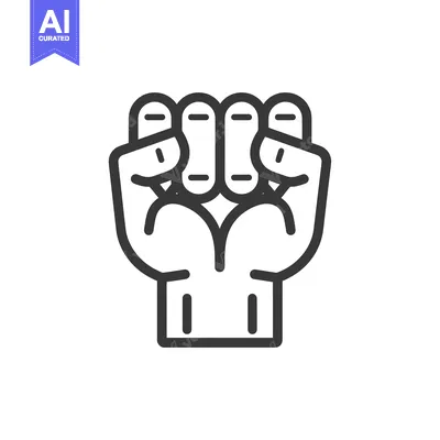 Popular premium asset: A line drawing of a clenched fist