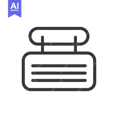 Popular premium asset: A Line Drawing of a Hanging Sign with Three Horizontal Lines