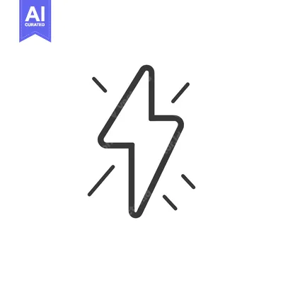 Download A line drawing of a lightning bolt with radiating lines Vector Graphic