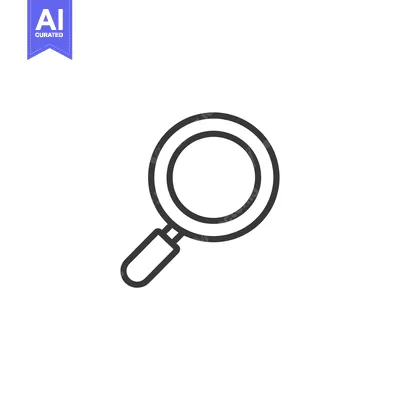 Download A Line Drawing of a Magnifying Glass Vector Graphic