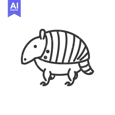 Aset premium populer: A Line Drawing of an Armadillo