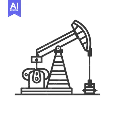 A Line Drawing of an Oil Pump Jack