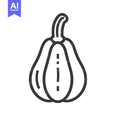 Aset desain premium: A Line Drawing of a Pear Shaped Fruit