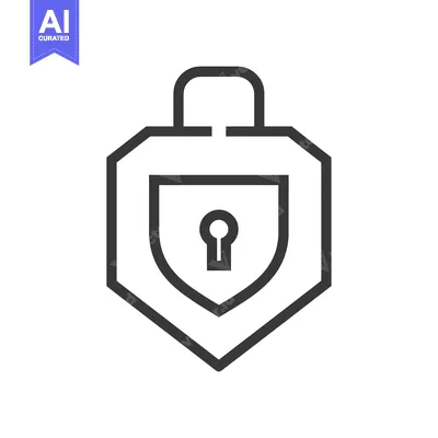 Popular premium asset: A line drawing of a shield with a padlock inside.