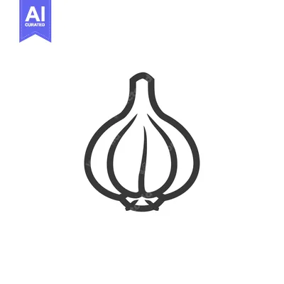 Aset premium populer: A Line Drawing of a Single Garlic Bulb
