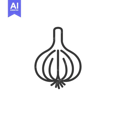Aset premium populer: A Line Drawing of a Single Garlic Bulb