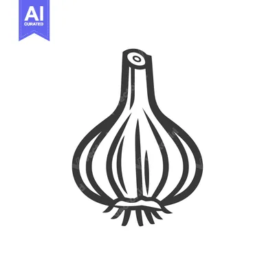 Aset premium populer: A Line Drawing of a Single Garlic Bulb
