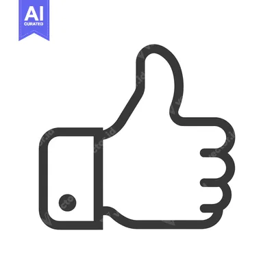 Popular premium asset: A Line Drawing of a Thumbs-Up Gesture