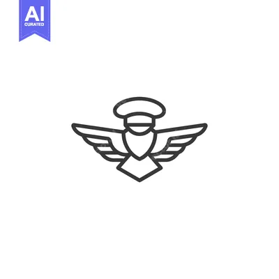 Popular premium asset: A line drawing of a winged figure with a hat