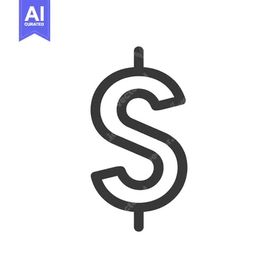 Premium design asset: A line drawing of the US dollar symbol