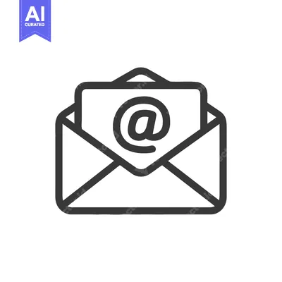 Premium design asset: Simple Open Envelope Icon with Email Symbol