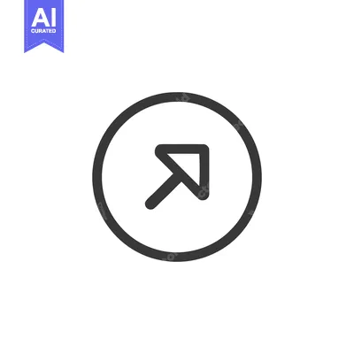 Popular premium asset: Upward Directional Arrow Inside Circle, Simple Icon on White Backgroun