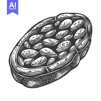 Popular premium asset: Almond Slice Illustration Showing Numerous Almonds