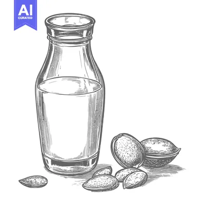 Glass Bottle of Pecan Oil with Pecans