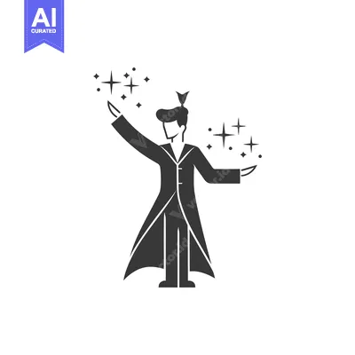 Aset premium populer: A Magician Performing Magic With Stars Around Him