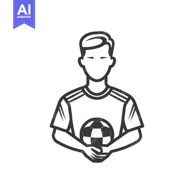 Aset premium populer: A Male Soccer Player Holding a Soccer Ball