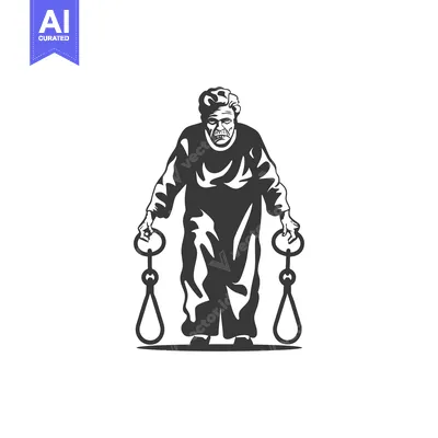 Aset desain premium: A Man Holding Two Noose Ropes