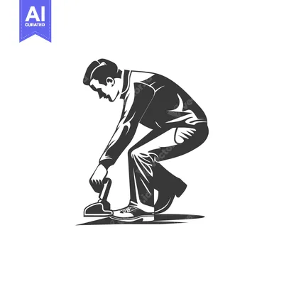 A man in a business suit bending over to tie his shoe