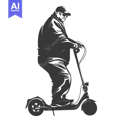 Popular premium asset: A Man Riding An Electric Scooter
