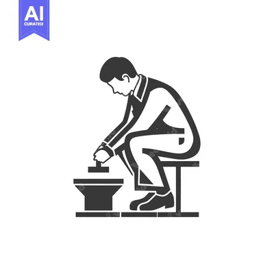A Man Using a Stamp on a Stand