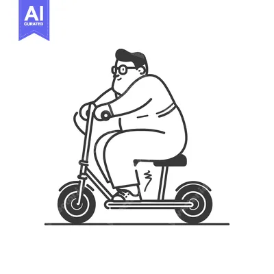 A Man Wearing Glasses Riding an Electric Scooter