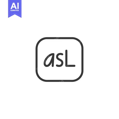 Premium design asset: American Sign Language Icon in a Square
