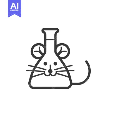 Aset desain premium: A Mouse Shaped Like a Beaker